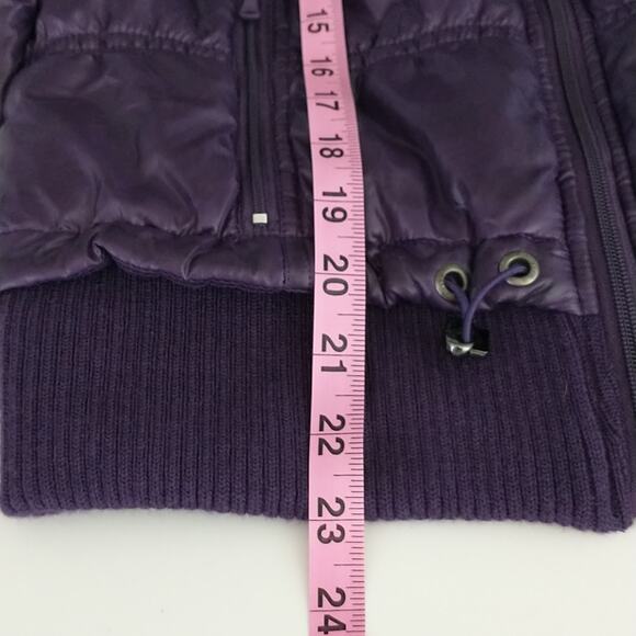 Calvin Klein Performance Quilted Puffer Vest Wmn's Sz S Purple Full Zip Pockets - Picture 8 of 12